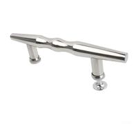 Solaughguy Stainless Steel Glass Door Handle for Shower Room, 145mm Hole Center Distance, 245mm Total Length, Silver Pull Bar for Bathroom Sliding or Cabinet