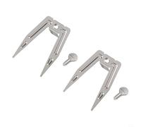 Solaughguy Stainless Steel Rotisserie Fork Shaft for Air Fryer and Electric Oven, Rotating Roasting Component Compatible with Chicken Skewers and Strips, 25.6(roast fork)