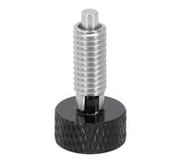 Solaughguy Stainless Steel Spring Plunger Lock Out M6 Quick Release Pin for Rolling Toolbox For Packout, Manual Telescopic Handle with Non-Slip Grip for Dies Chassis(Gloss black-M6)