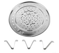 Solaughguy Stainless Steel Steamer Rack for Pots, Round Steaming Tray with 3 Detachable Feet, Compatible with Various Cookware, 18-30cm Diameter, Silver(30CM)