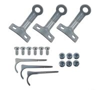 Solaughguy Steel-Based Heater Fixation Set with Triangular Foot Design Ground Nails Complete Installation Kit for Patio Outdoor Stability Silver Works with Most Models