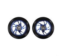 Solaughguy Stunt Scooter Wheels 100mm with Aluminum Alloy Hub and Bearings, High Elasticity PU Tire, Compatible with Pro Kick Scooters, 2 Pack