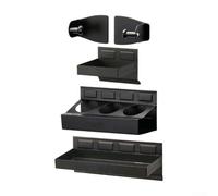 Solaughguy Toolbox Shelf Organizer Set with Magnetic Tool Tray, 4PCS Storage Trays for Screwdrivers and Spray Cans, Rubber-Coated Bottom for Scratch Protection,