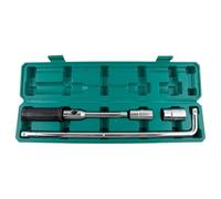 Solaughguy Tyre Remover Tool, Socket Wrench Spanner for Tire Replacement, Retractable Metal Wrench with Labor-Saving Handle, 17-19/21-23mm Size, Silver (1 pc)(B)