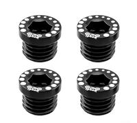 Solaughguy V Brake Column Screw M10×1.25 Threaded for Mountain and Folding Bikes - Aluminum Alloy Dust Proof Fork Brake Base Cover Set of 4(Black)