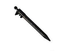 Solaughguy Vernier Caliper Pen - 0-100 mm Measuring Tool with 0.5 mm Gel Ink Roller Ball Tip, Dual-Function Precision Ruler & Writing Instrument for Office, Education,(Black Refill)