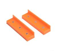 Solaughguy Vise Jaw Pads Magnetic Soft Vice Jaws Pads Soft Bench Multi-Groove Vise Covers Jaw Protectors Fit Wide Array of Vises/Vices and Blocks, Perfect for Keeping Wood (4inch Orange A)