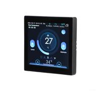 Solaughguy Water Floor Heating Thermostat for Gas Wall-Mounted Boiler, 4-Inch Color Screen with APP Control, Weekly Programmable, IP20 Rated, AC85-275V, Touch Key, f(black)