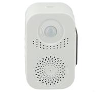 Solaughguy Welcome Doorbell with Motion Sensor and Recordable Greeting for Shop, Business Entrance - White, 20 Voice Options, Battery Included(20 voices/recordable)