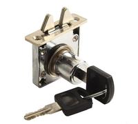 Solaughguy Zinc Alloy Cabinet and Drawer Lock with Key, Double Hook Design for Furniture Security, Compatible with Desks, Wardrobes, File Cabinets and Sliding Doors,