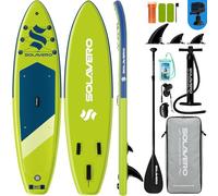 SOLAVERO Inflatable Stand Up Paddle Board for Adults, 10'6"x33"x6" Ultra-Light Sup Board Set with Premium Accessories, Wide Paddleboard with Non-Slip EVA Deck for All Skill Levels, 200kg Capacity