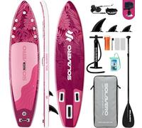 SOLAVERO Inflatable Stand Up Paddle Board for Adults, Ultra-Light Sup Board with Accessories Included, 10'6"x33"x6" Wide Paddleboard with 200kg Weight Capacity & Non-Slip EVA Deck for All Skill Levels