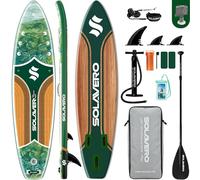 SOLAVERO Inflatable Stand Up Paddle Board, Premium Paddleboard Kit for Adults & Youth, 11'x33"x6" Ultra-Light SUP Board with Accessories for 2 People, iSUP for All Skill Levels, Maximum Load 200 kg