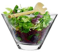 SOLAVIA Clear Glass Bowl Trifle Sponge Dish Bowl Hand Crafted Fruit Salad Mixing H13cm D20cm Home Décor Kitchen Accessory 1.5L