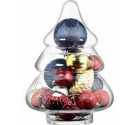 SOLAVIA Clear Glass Tree Décor Jar 2 Piece Sections Bowl & Lid 25 x 8.5cm Housewarming Gift