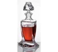 SOLAVIA Decanter and Stopper Glass Hand Made Contemporary Curvy Shaped Spirits Carafe 0.75L Boxed