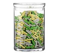 SOLAVIA Glass Hand Crafted Round Jar & Lid Storage Decorative Weddings Candy Buffet, H24cm Chocolate Jar