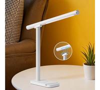 SOLAVN USB-C Rechargeable Desk lamp with Magnetic Detachable Bar, Touch lamp 3000-6500K Dimmable, 7W 350lm, 360° Rotation, Reading Light/Table lamp/Bedside lamp-White