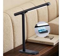 SOLAVN USB-C Rechargeable Desk Lamp with Magnetic Detachable Bar, Touchable Table Lamp 3000-6500K Dimmable, 7W 360°Rotation, Reading Light/Bedside Lamps for Living Room