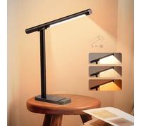 SOLAVN USB-C Rechargeable Table Lamp with Magnetic Detachable Bar, Touchable Desk Lamp 3000-6500K Dimmable, 7W 360°Rotation, Reading Light/Bedside Lamps for Living Room