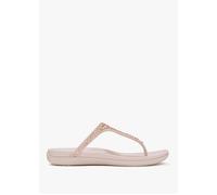 Solay Nude Rose Mixed Crystal Tote Post Sandals - Pink Metalic / 3