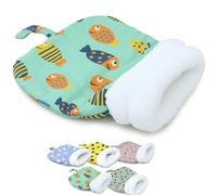 Solazis Cozy Cat Winter Sleeping Bag, Warm Cat Sleeping Bag for Indoor, 360°Wrap Comfortable Soft Plush Pet Snuggle Sack for Cats Up to 7.5kg (Green)