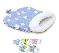 Solazis Cozy Cat Winter Sleeping Bag, Warm Cat Sleeping Bag for Indoor, 360°Wrap Comfortable Soft Plush Pet Snuggle Sack for Cats Up to 7.5kg (Blue)