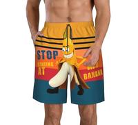 SolAzul Men's Swimming Trunks Funny Beach Board Shorts with Mesh Lining and Pockets Quick Dry, Type-03, Large