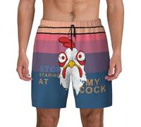SolAzul Men's Swimming Trunks Funny Beach Board Shorts with Mesh Lining and Pockets Quick Dry, Type-05, Large