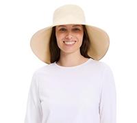 Solbari Ultra Wide Brim Hat UPF50+ UV Protection, Sun Protective Hat Vanilla/Beige Large/XLarge