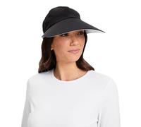 Solbari Women’s Reversible Ultra-Wide Brim Cap UPF 50+, 4.75” Wide Brim Sun Protection, Lightweight & Breathable for Outdoors, Black / White, M/L