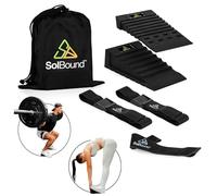SolBound Squat Wedge Block Set - Adjustable Slant Board for Weight Lifting - Stretching Equipment for Hamstring, Calf, Foot, Ankle, Achilles and More - Elevated Heel Design with Incline for Exercise