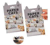 Solbrezeni 100 Sheets Paper Cat Origami, DIY 3D Paper Cats, Papers Cats Origamis Kit, Cat Origami Kit, Cute Pet Figures for Activity Adults and Kids, Desk Decoration and Gift for Animal Lovers