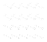 Solbrezeni 20pcs Clear Nose Stud, Clear Nose Studs for School, 20g Plastic Nose Stud, Acrylic Piercing Retainers, Straight And L Shape Nose Piercing (0.8mm)