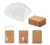 Solbrezeni Earring Cards with Holes, Earring Display Cards, 100Pcs Earing Card, with 100Pcs Self-Seal Bags, Jewellery Packaging, Earing Card for Selling, for DIY Jewelry Display