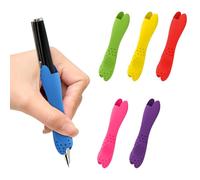 Solbrezeni Silicone Pencil Grips, 6 Pcs Pencil Grips for Children and Adults, Silicone Holder for Writing, for Writing and Drawing, Double-Head Design, Suitable for Right and Left-hand users