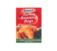 Sold by Homewaresdirect 2 Pack Turkey Roasting Bags 52cm x 58cm, Clear, Polyethylene, Zipper Closure, Oven Safe, Disposable, Single-layer Polyester Construction