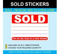 Sold - I'm On My Way to A New Home 50 x 70mm Stickers, 2000