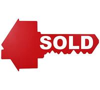 Sold Sign for New Home Owners - Key Shaped - Real Estate Agent Supplies - Just Sold - Social Media Photo Props for Realtors and Home Owners - Our New Home Sign - Closing Sign First House