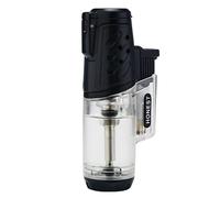 （SOLD WITHOUT GAS）Jet Torch Lighter Adjustable flame Windproof Gas Butane Refillable Torch Lighter with Visible Transparent Window