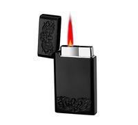 （SOLD WITHOUT GAS）Jet Torch Portable Windproof Lighter Butane Gas Refillable Lighter Adjustable Red Flame