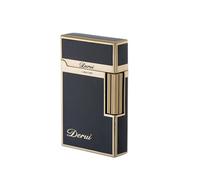 (Sold without Gas) Portable Lighter Butane Gas Refillable Soft Flame Lighter Gift (Gold)