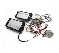 Solder-Free Guitar Humbucker Pickups,with Quick-Connect Terminals - for Gibson Les Paul Style Guitars，High-Output Bridge Pickup & Tone Upgrade Guitar Bridge Neck Pickups Replacement Parts (Chrome)