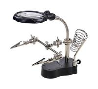 Solder Helping Hands - Led Light Alligator Clips | Magnifier Stand, Adjustable Tool, For Circuit Board Assembly Electronics Repair Component Testing Workshop