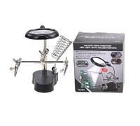 Solder Helping Hands - Magnifier Soldering Station,Adjustable Hand Tool with Led Light Alligator Clips for Welding Practice Electronics Repair Jewelry Craft Educational Demonstrations Component Testin
