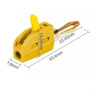 Solder Installation Made Easy Pack of Eight and Efficient Golden Connecting Bananas Rated at Up to Thirty Two Amps Each (Yellow)