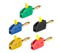 Solder Installation Made Easy Pack of Eight and Efficient Golden Connecting Bananas Rated at Up to Thirty Two Amps Each (Green)
