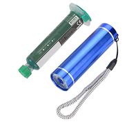 Solder Mask Net Reball Stencil UV Light Curing Solder Paste Solder Mask Ink Flashlight for CPU Repair BGa Chip Paint Shedding Tool Kit(#3)