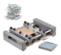 Solder Paste Screen Printing Machine,Manual PCB Stencil Printer with Scraper Width 80mm,Small Steel Mesh Screen Printing Station, Precise Alignment,for Electronics Hobbyists