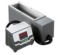 Solder Pot with Digital Display, Adjustable 0℃-600℃ Titanium Tin Furnace for Melting Metal, Welding Crucible with Slag Tank, 200mm x 100mm, Desktop Use